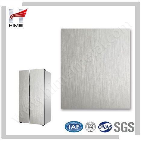 银刷PVC层压金属板，用于冷冻机面板