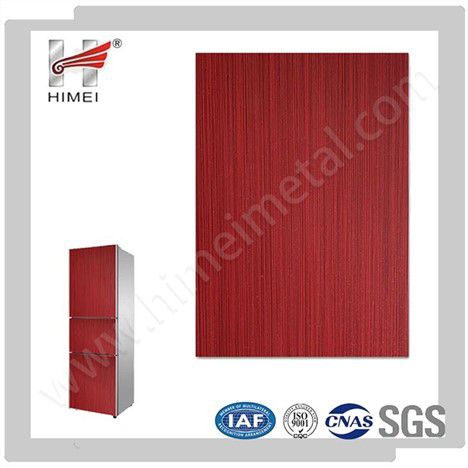 Metallic Red Color VCM Laminated Steel Sheet Refrigerator Door Panel Decoration