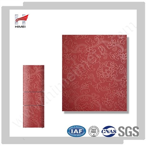 冰箱用红花图案Vcm-Pvc层压钢板