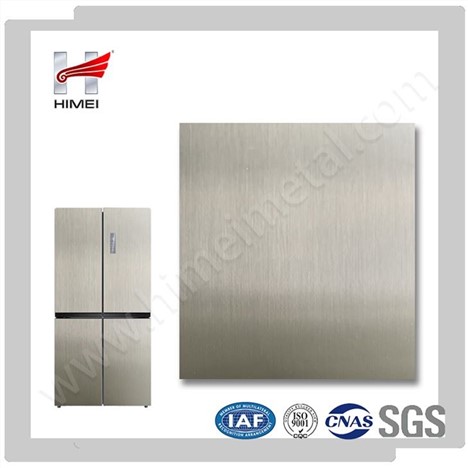 冰箱钣金零件银不锈钢图案VCM材料