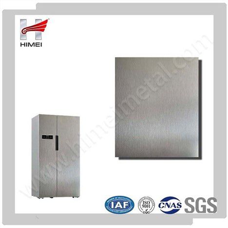 银色条纹PVC薄膜层压不锈钢板用于冰箱门beplay体育app应用助手