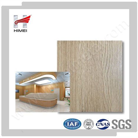 Teak Wood Grain VCM Laminating Steel Sheet For Wall Panel Decoration