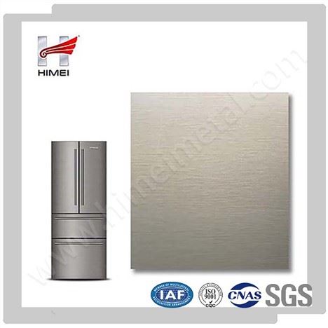 Metal Drawing Silver Color Fridge Door Decoration VCM Laminating Steel Sheet